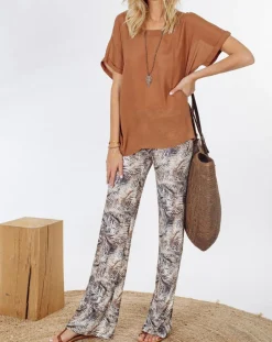 Pantalon Store indigo/beige-Lauren Vidal Online