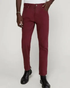 Pantalon stretch droit 5 poches bordeaux-Marc O'Polo Online