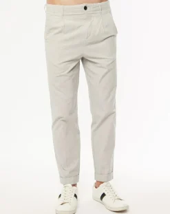 Pantalon Vitalien micro rayures blanc/bleu-Harris Wilson Clearance