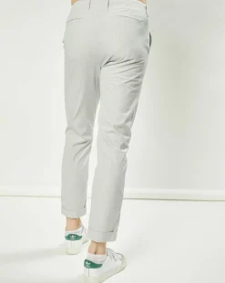 Pantalon Vitalien micro rayures blanc/bleu-Harris Wilson Clearance