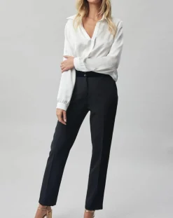 Pantalon Vogue taille velours noir-Lauren Vidal