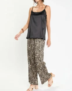 Femme Lauren Vidal Pantalons^Pantalon West imprimé léopard beige/noir