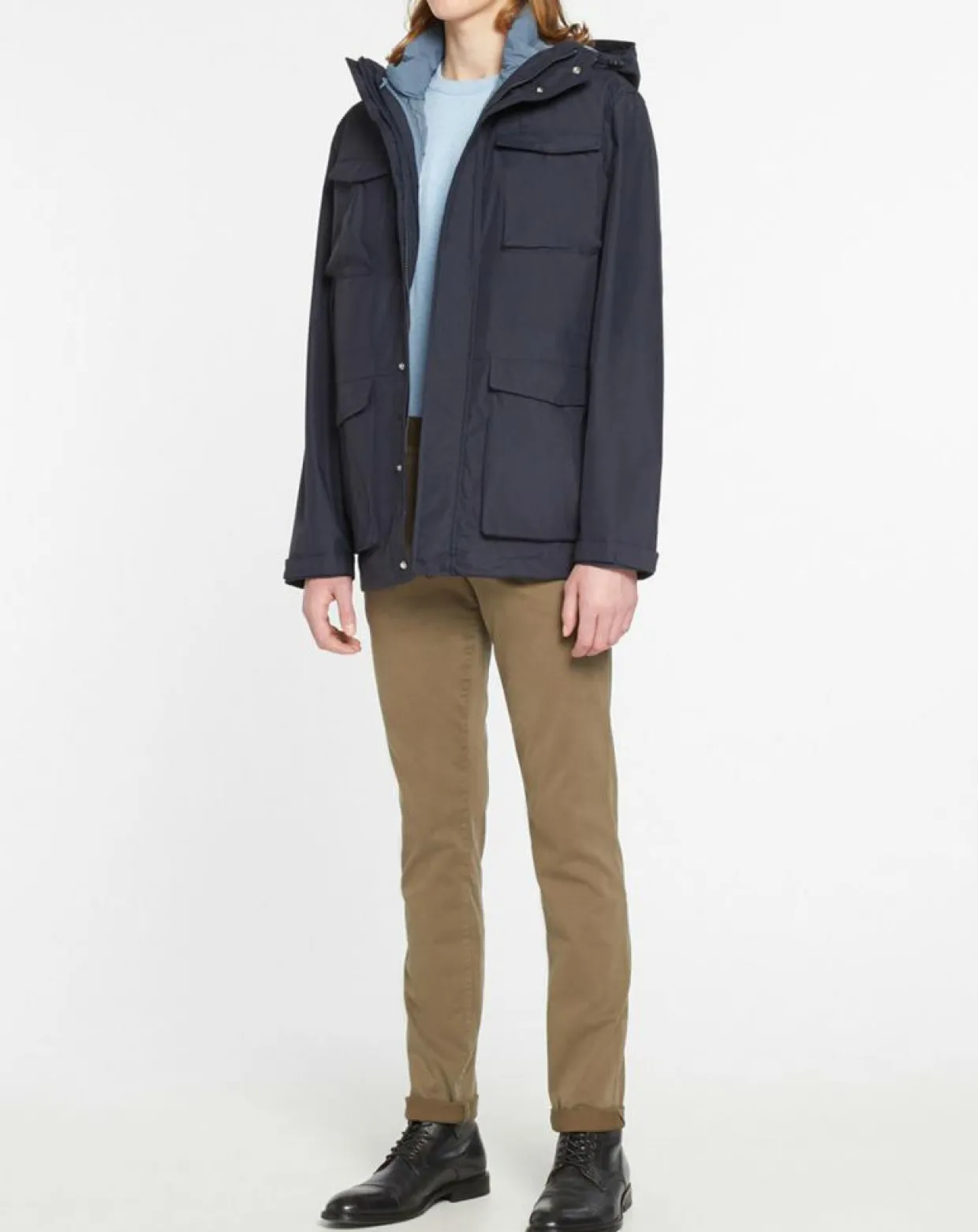 Homme Galeries Lafayette Manteaux^Parka à capuche 4 Poches 3en1 bleu marine