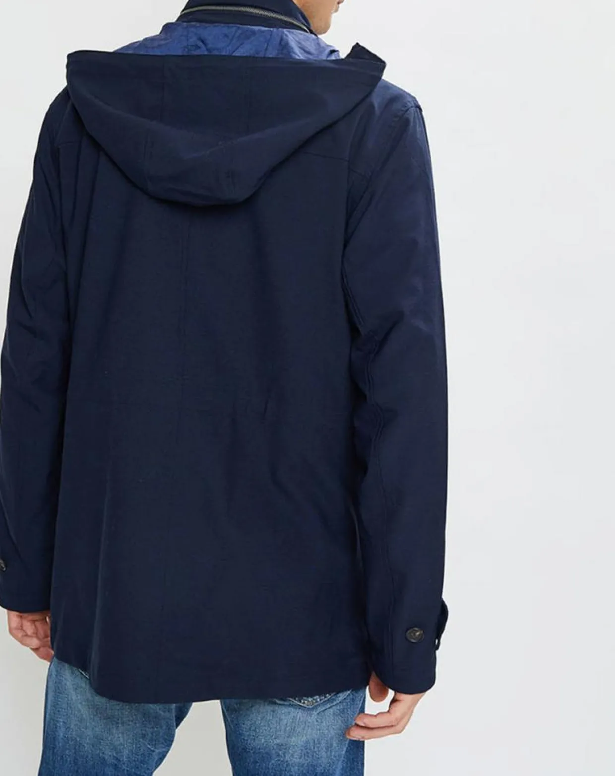 Homme Hackett London Manteaux^Parka à capuche Nylon Travel bleu marine