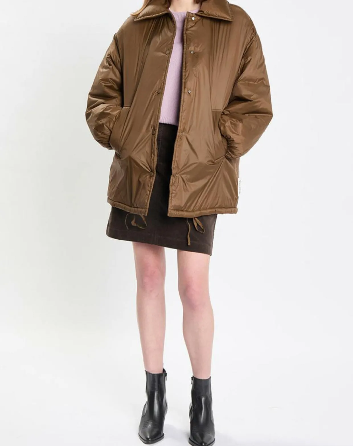 Parka boutons nylon marron-Marc O'Polo Sale