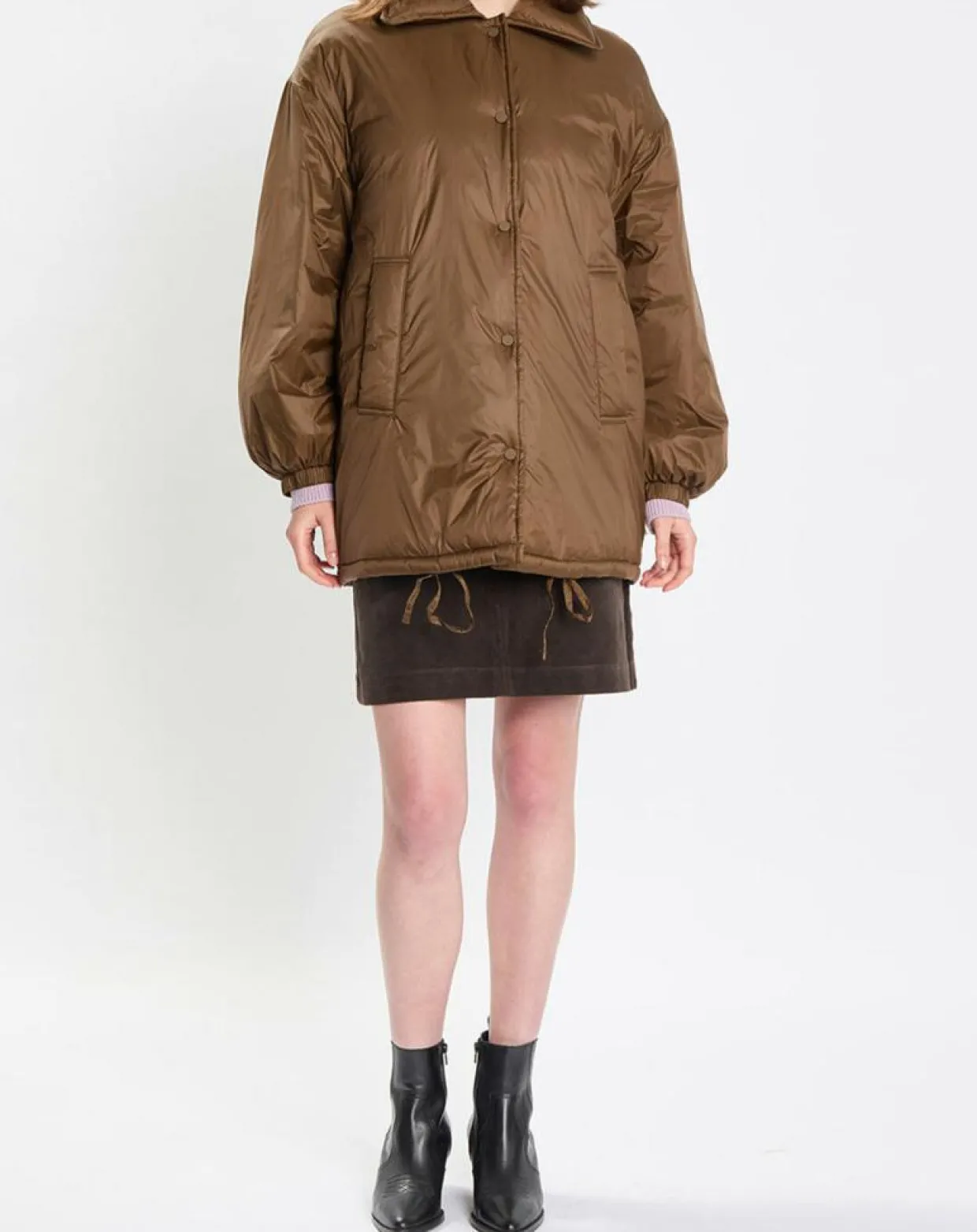 Parka boutons nylon marron-Marc O'Polo Sale