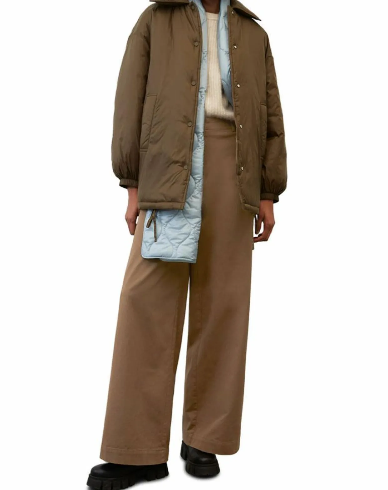 Parka boutons nylon marron-Marc O'Polo Sale