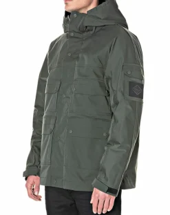 Homme Replay Manteaux^Parka courte Raptor Pocket verte
