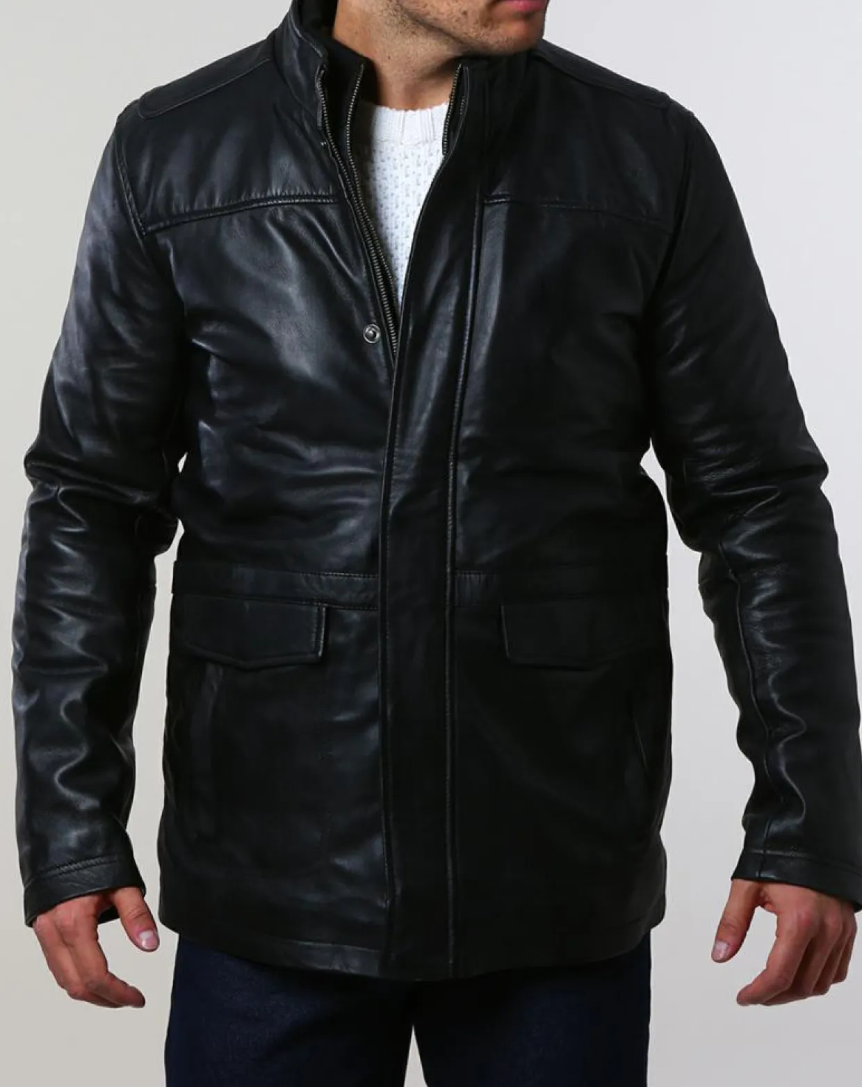 Parka en Cuir Aron noire-Chyston Online