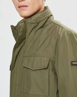 Homme Hackett London Manteaux^Parka en Nylon kaki