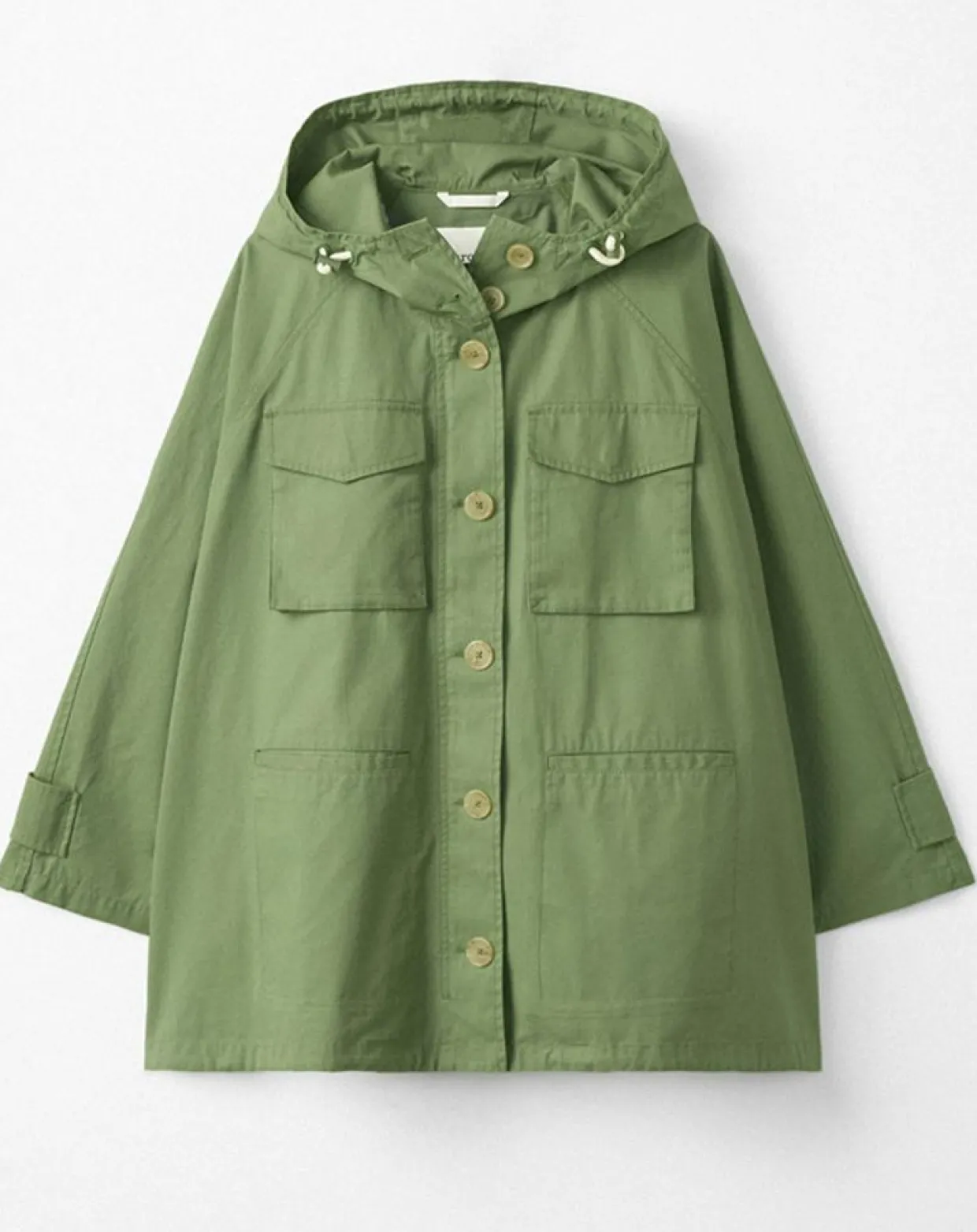 Parka Gr Poches Coton Bio Zip kaki-Marc O'Polo