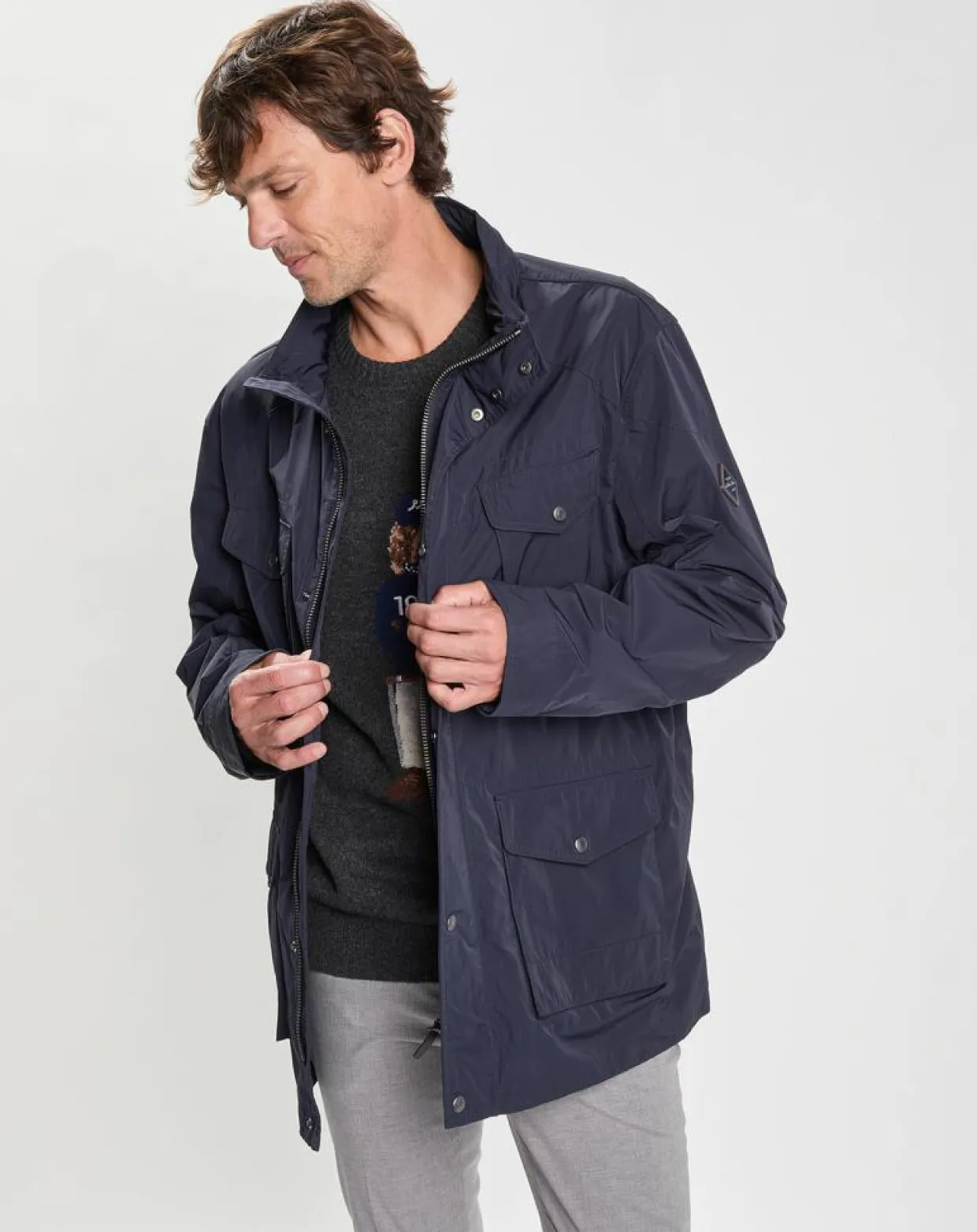 Homme Hackett London Manteaux^Parka imperméable Velo Speed bleu marine