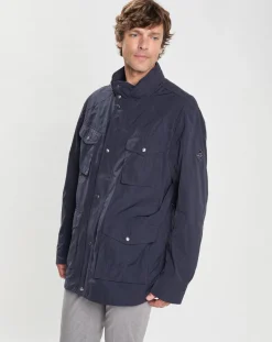Homme Hackett London Manteaux^Parka imperméable Velo Speed bleu marine