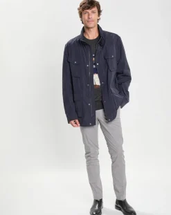 Homme Hackett London Manteaux^Parka imperméable Velo Speed bleu marine