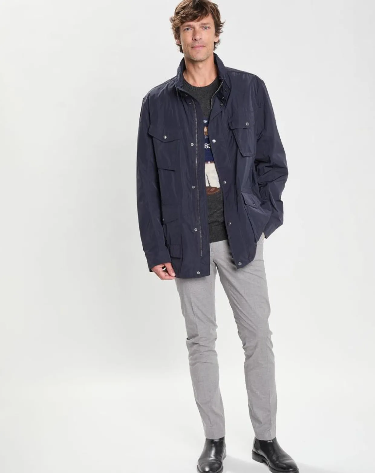 Homme Hackett London Manteaux^Parka imperméable Velo Speed bleu marine