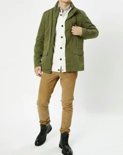 Homme Hackett London Manteaux^Parka légère à capuche kaki
