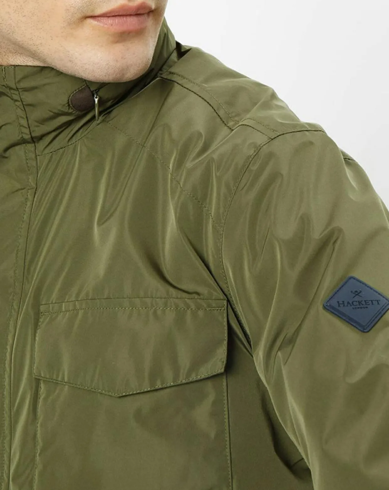 Homme Hackett London Manteaux^Parka légère à capuche kaki