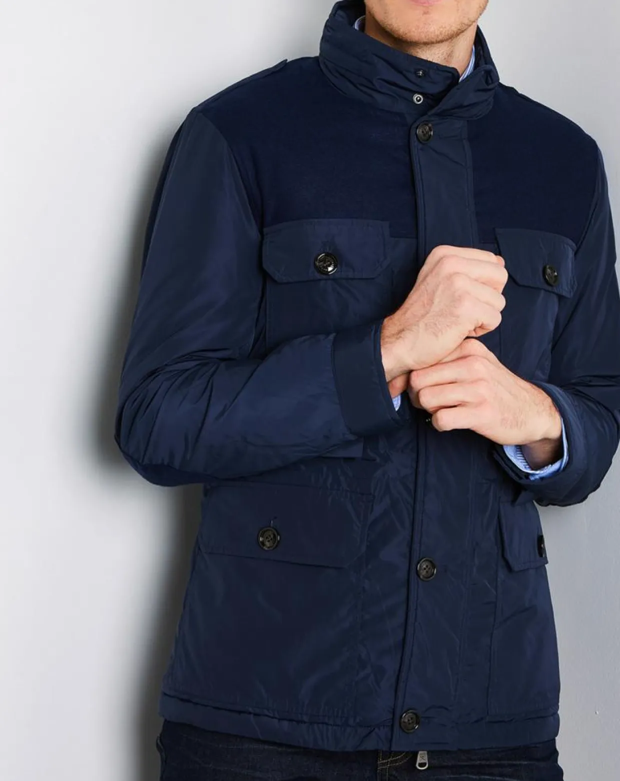 Homme Hackett London Manteaux^Parka légère Arbourfield bleu marine