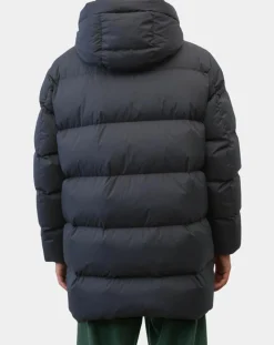Parka Puffa mi-longue à capuche bleu marine-Marc O'Polo Best