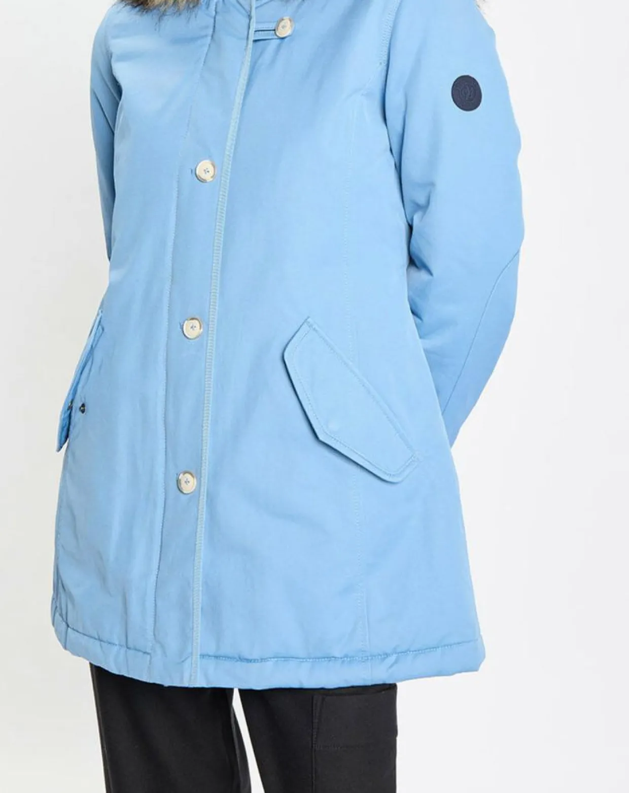 Femme Marc O'Polo Manteaux^Parka Thermor à capuche fausse fourrure bleue