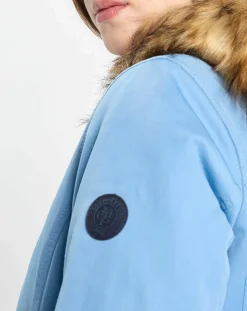 Femme Marc O'Polo Manteaux^Parka Thermor à capuche fausse fourrure bleue