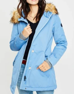 Femme Marc O'Polo Manteaux^Parka Thermor à capuche fausse fourrure bleue