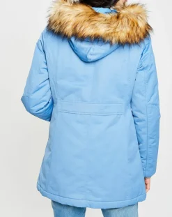 Femme Marc O'Polo Manteaux^Parka Thermor à capuche fausse fourrure bleue