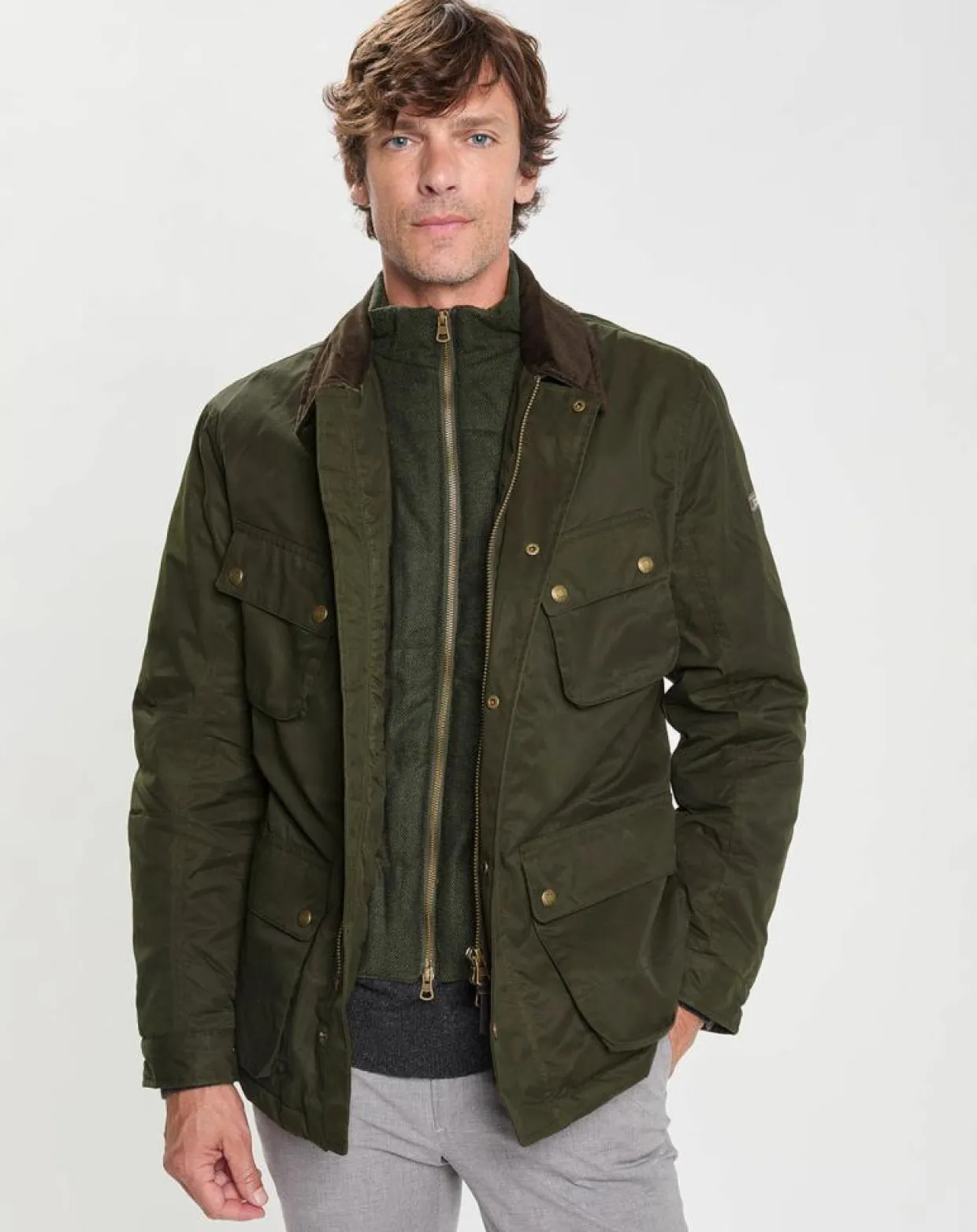 Homme Hackett London Manteaux^Parka Velo Speed kaki