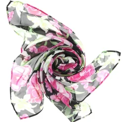 Paréo/Étole Lily en Voile de coton noir - 130x68 cm-Manuel Canovas Discount