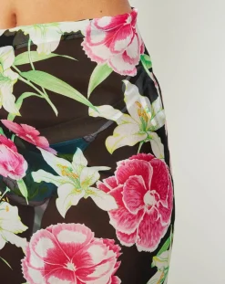 Paréo/Étole Lily en Voile de coton noir - 130x68 cm-Manuel Canovas Discount