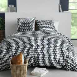 Atelier du Coton Linge De Lit, Ensembles^Parure de Couette 3pcs 100% Coton 57fils geo