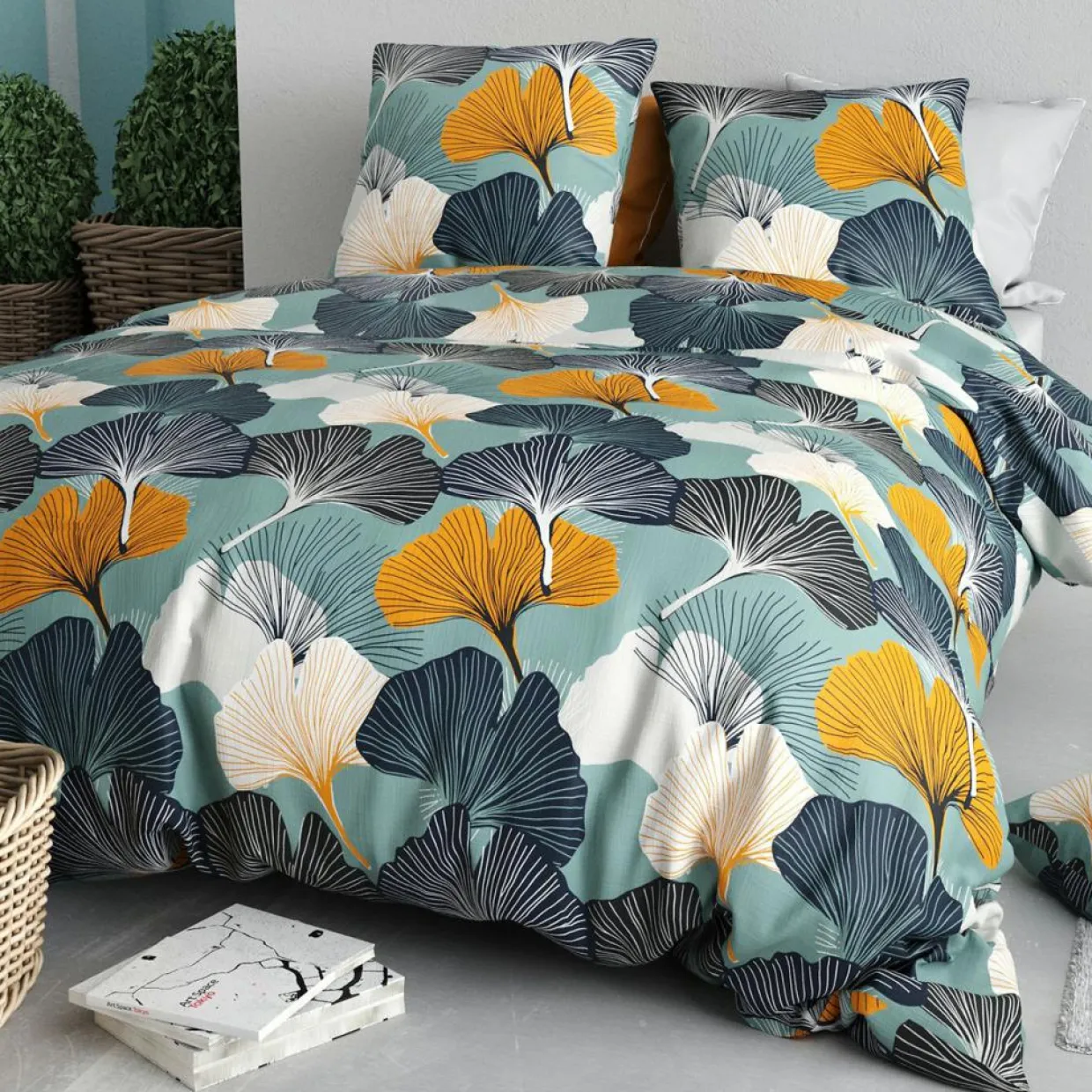 Parure de Couette 3pcs Gink 100% Coton 57fils gink-Atelier du Coton Outlet