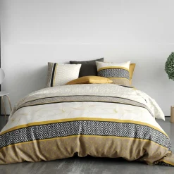 Parure de housse de couette Carioca beige-Atelier du Coton Clearance