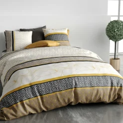 Parure de housse de couette Carioca beige-Atelier du Coton Clearance