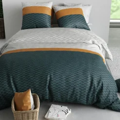 Parure Housse de Couette 3pcs 100% Coton 57fils orus-Atelier du Coton Discount
