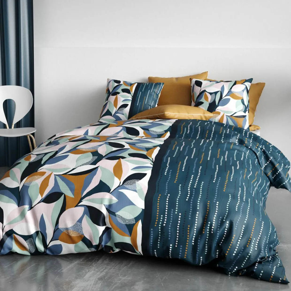 Parure housse de couette Floris multicolore-Atelier du Coton Online