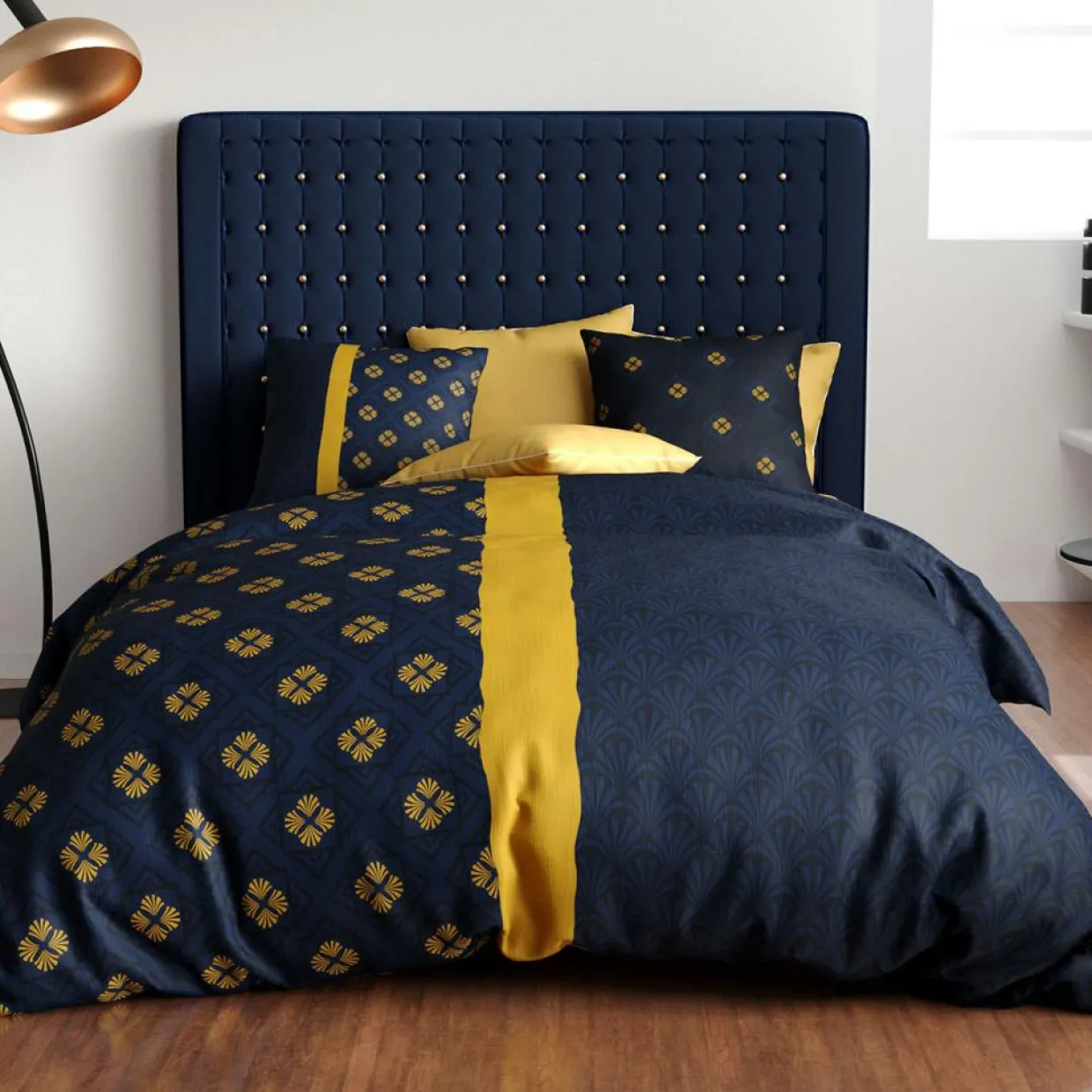 Parure Housse de Couette 3pcs 100%coton 57fils nil-Atelier du Coton