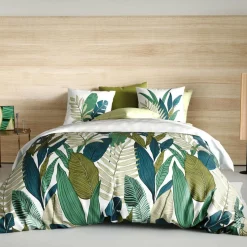 My Home Collection Linge De Lit, Ensembles^Parure housse de couette Beleme verte