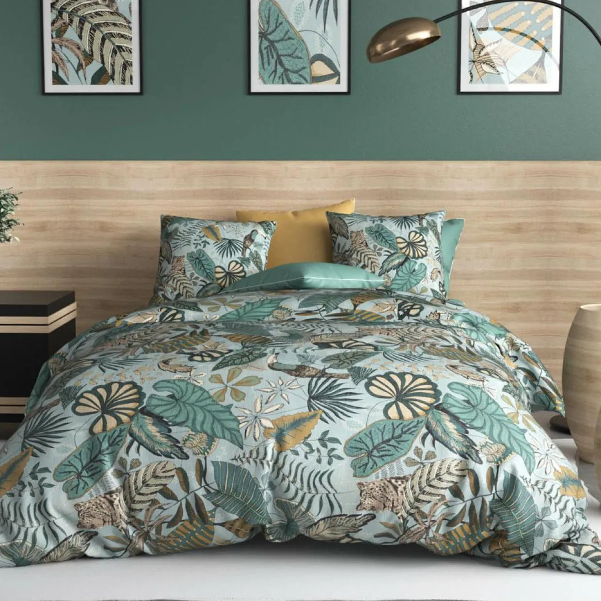 Parure housse de couette Cancun bleue-My Home Collection Hot