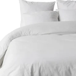 Blanc Passion Linge De Lit, Ensembles^Parure housse de couette unie blanche