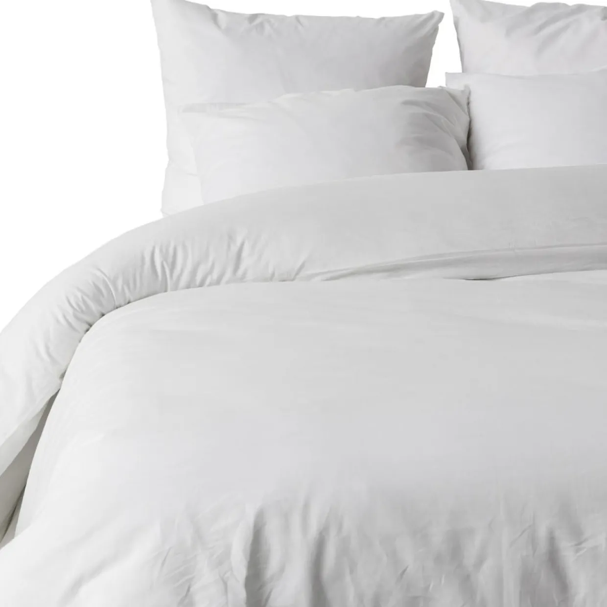 Blanc Passion Linge De Lit, Ensembles^Parure housse de couette unie blanche