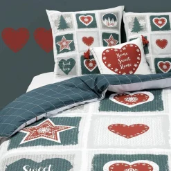 Baton Rouge Linge De Lit, Ensembles^Parure Housse de Couette Home Sweet Home multicolore