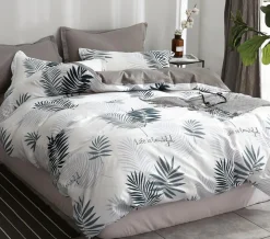 Home Collection Linge De Lit, Ensembles^Parure housse de couette en Coton blanche