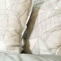 Parure housse de couette Lin & coton Pampelune blanche-Home Collection Best