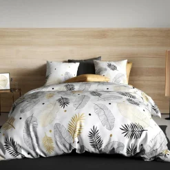 Atelier du Coton Linge De Lit, Ensembles^Parure housse de couette Envole grise