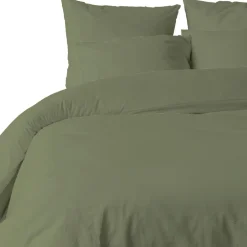 Blanc Passion Linge De Lit, Ensembles^Parure housse de couette unie vert verveine