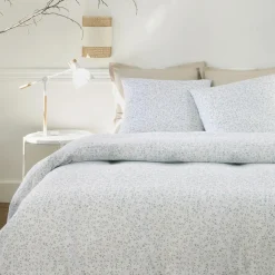 Baton Rouge Linge De Lit, Ensembles^Parure Housse de Couette 100% Gaze de Coton Imprimé Murmure blanche
