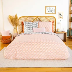Home Collection Linge De Lit, Ensembles^Parure Housse de Couette blanc/rose