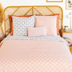Home Collection Linge De Lit, Ensembles^Parure Housse de Couette blanc/rose