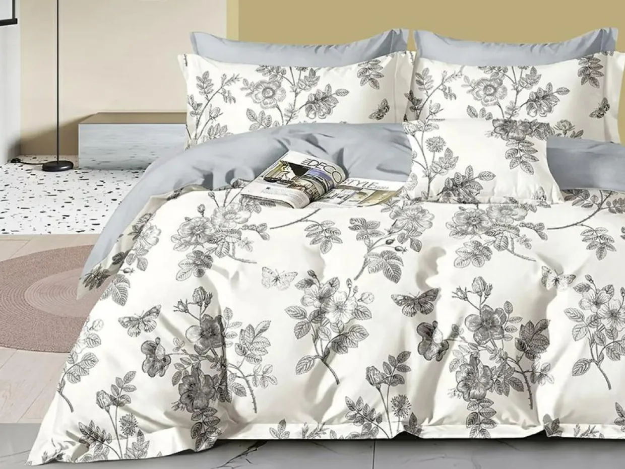 Home Collection Linge De Lit, Ensembles^Parure housse de couette en Coton écrue